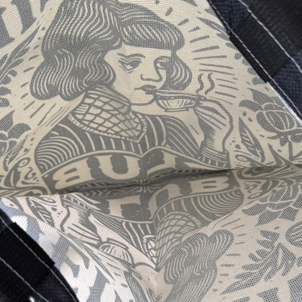 Weird Girls Club Cream and White Tote Bag, 16 inches - Picture 2 of 5